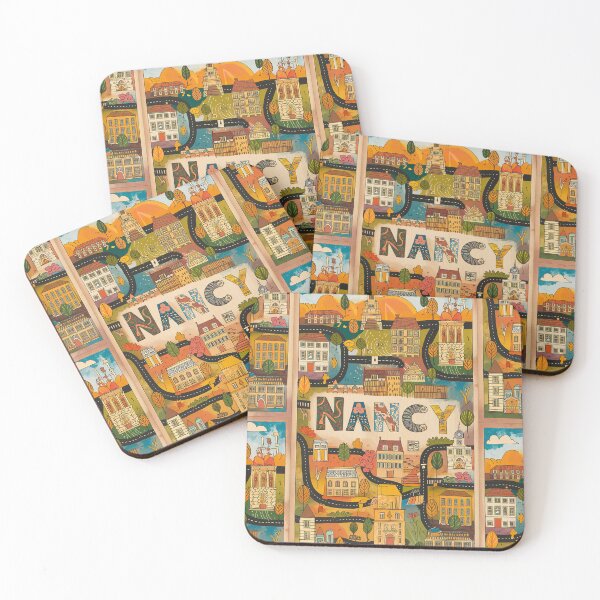 Item preview, Nancy City of France Whimsical Retro Doodle Art designed and sold by Witty Shirts.