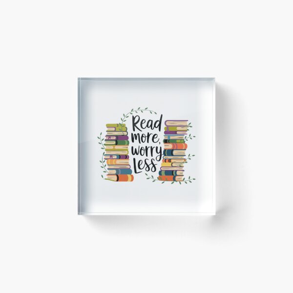 Item preview, Read More Worry Less Bookish designed and sold by Cheerhub.