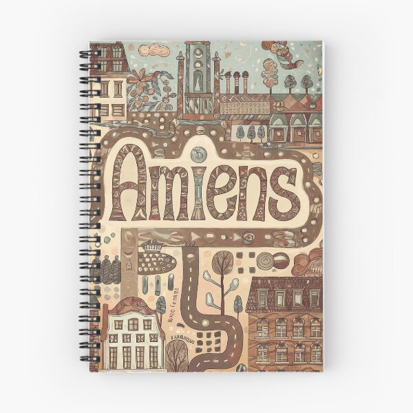 Item preview, Amiens City of France Whimsical Retro Doodle Art designed and sold by Witty Shirts.
