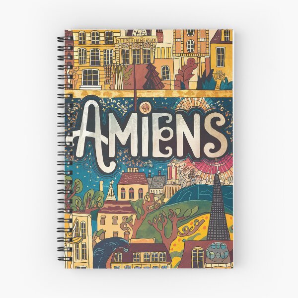 Item preview, Amiens City of France Whimsical Retro Doodle Art designed and sold by Witty Shirts.