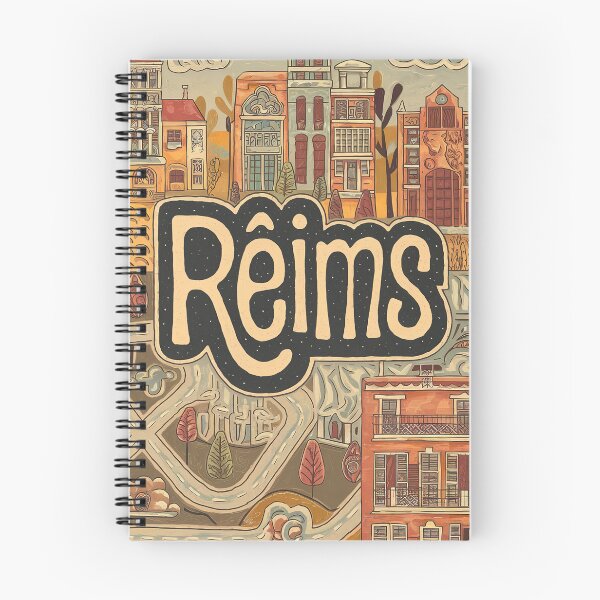 Item preview, Reims City of France Whimsical Retro Doodle Art designed and sold by Witty Shirts.