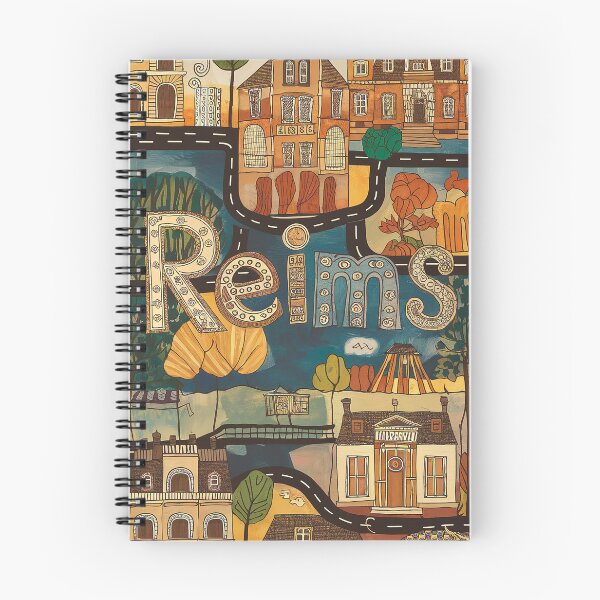 Item preview, Reims City of France Whimsical Retro Doodle Art designed and sold by Witty Shirts.