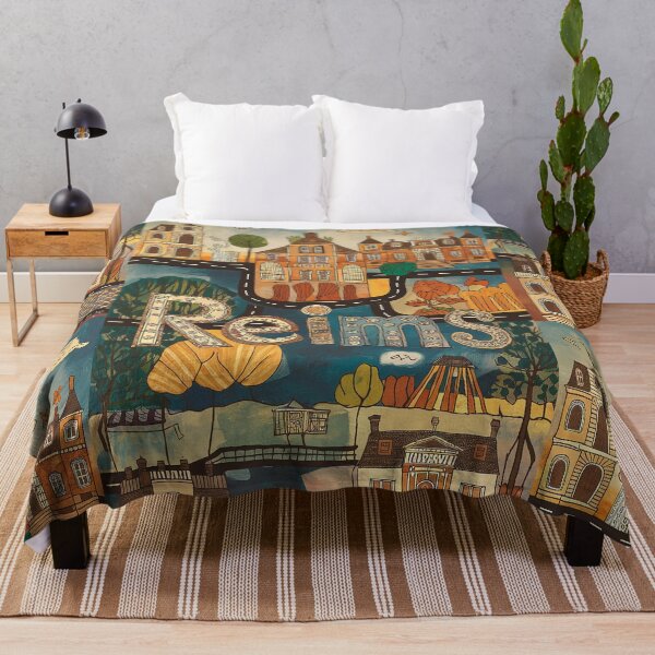 Item preview, Reims City of France Whimsical Retro Doodle Art designed and sold by Witty Shirts.