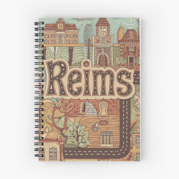 Item preview, Reims City of France Whimsical Retro Doodle Art designed and sold by Witty Shirts.