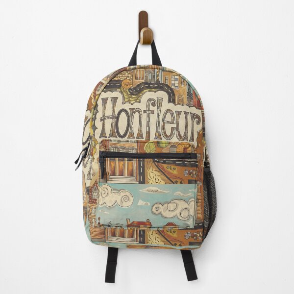 Item preview, Honfleur City of France Whimsical Retro Doodle Art designed and sold by Witty Shirts.