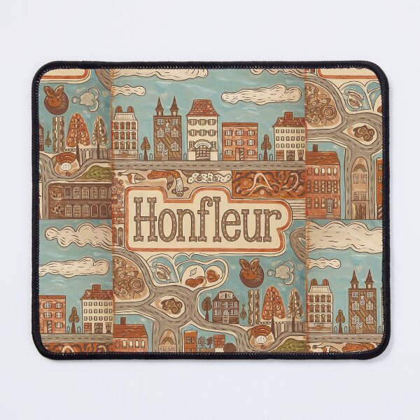 Item preview, Honfleur City of France Whimsical Retro Doodle Art designed and sold by Witty Shirts.