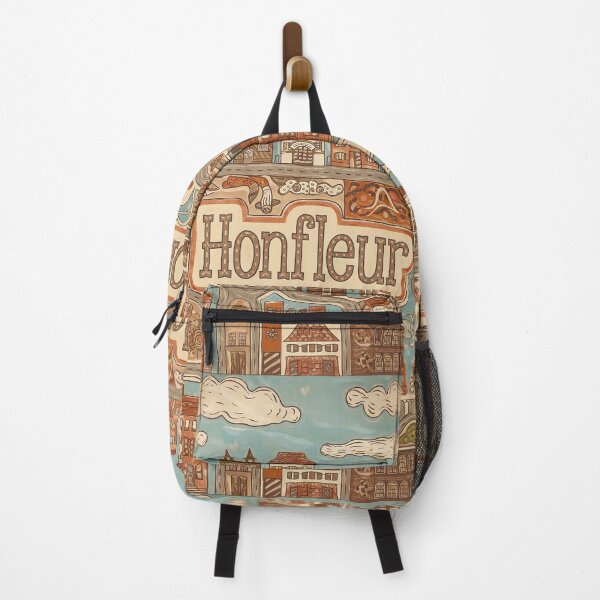 Item preview, Honfleur City of France Whimsical Retro Doodle Art designed and sold by Witty Shirts.
