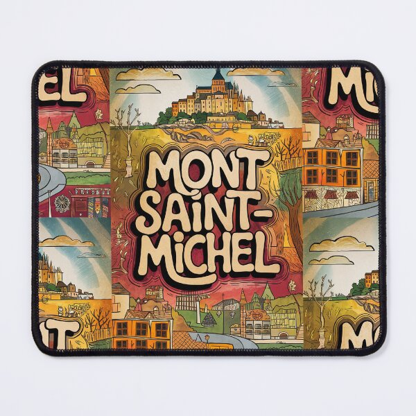 Item preview, Mont Saint-Michel City of France Whimsical Retro Doodle Art designed and sold by Witty Shirts.