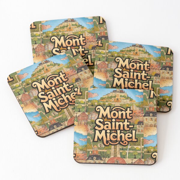 Item preview, Mont Saint-Michel City of France Whimsical Retro Doodle Art designed and sold by Witty Shirts.