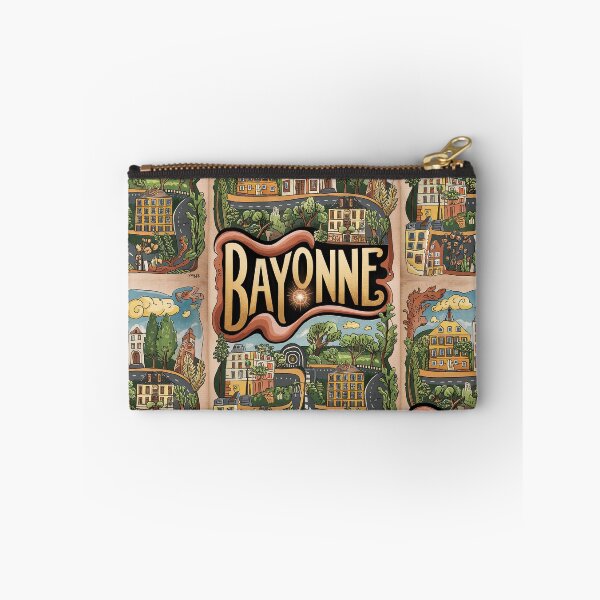 Item preview, Bayonne City of France Whimsical Retro Doodle Art designed and sold by Witty Shirts.