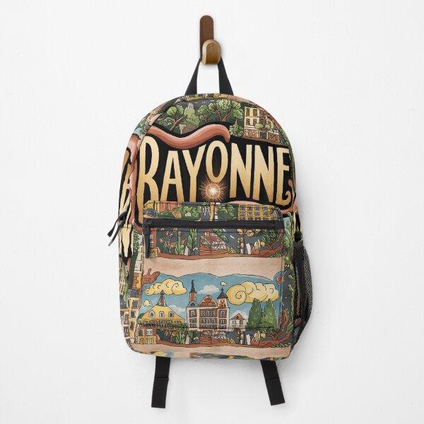Item preview, Bayonne City of France Whimsical Retro Doodle Art designed and sold by Witty Shirts.