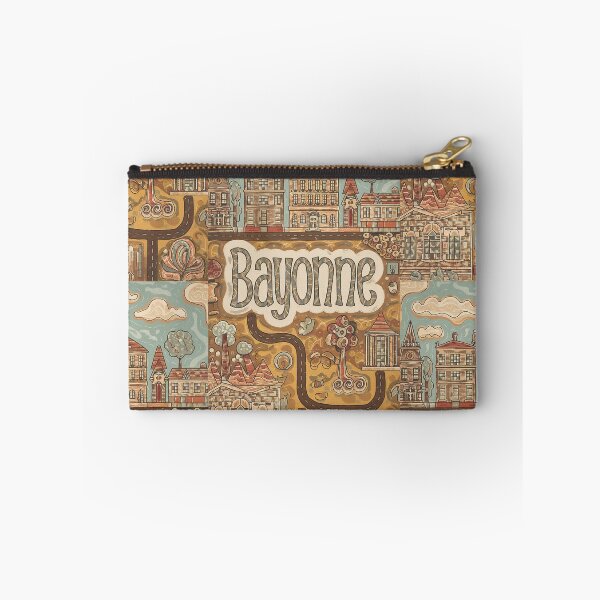 Item preview, Bayonne City of France Whimsical Retro Doodle Art designed and sold by Witty Shirts.