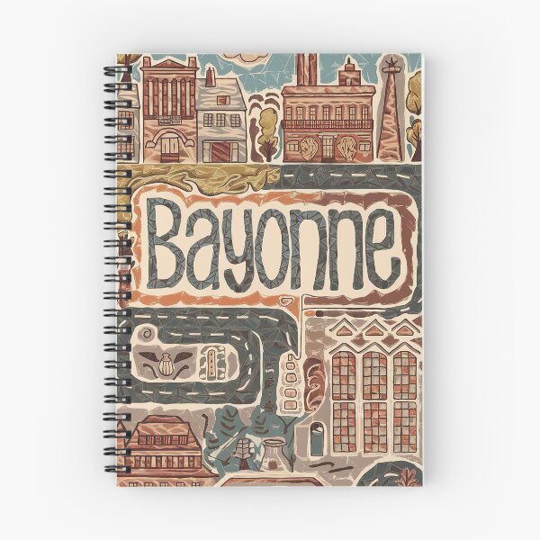 Item preview, Bayonne City of France Whimsical Retro Doodle Art designed and sold by Witty Shirts.