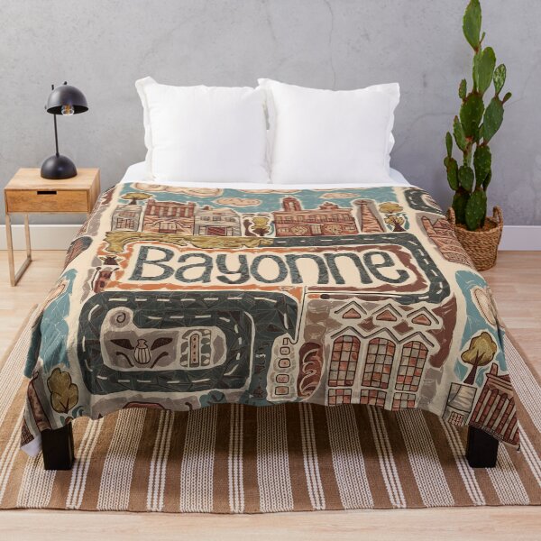 Item preview, Bayonne City of France Whimsical Retro Doodle Art designed and sold by Witty Shirts.