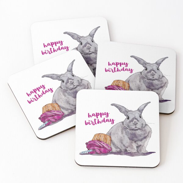 Item preview, Happy Birthday Bunny Rabbit Cupcake designed and sold by inKseparable.