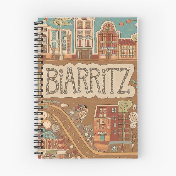 Item preview, Biarritz City of France Whimsical Retro Doodle Art designed and sold by Witty Shirts.
