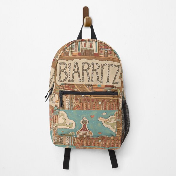 Item preview, Biarritz City of France Whimsical Retro Doodle Art designed and sold by Witty Shirts.