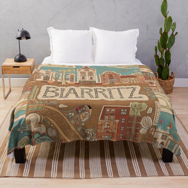 Item preview, Biarritz City of France Whimsical Retro Doodle Art designed and sold by Witty Shirts.