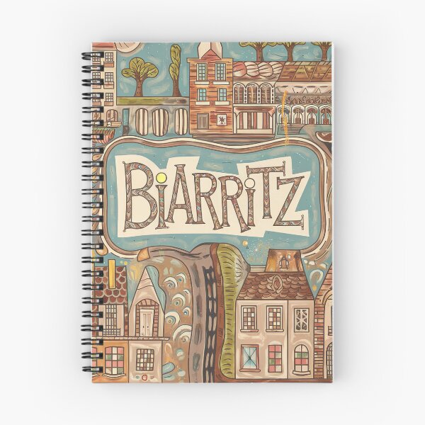 Item preview, Biarritz City of France Whimsical Retro Doodle Art designed and sold by Witty Shirts.