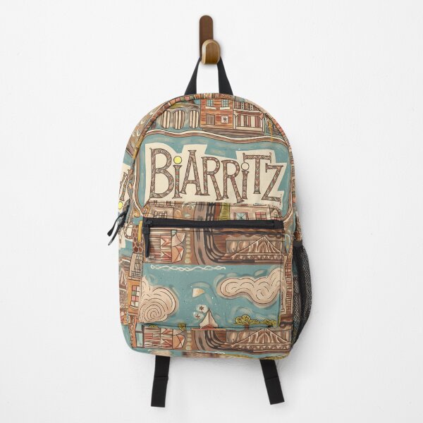 Item preview, Biarritz City of France Whimsical Retro Doodle Art designed and sold by Witty Shirts.