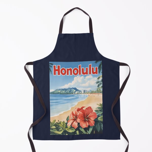 Item preview, Vintage Honolulu Travel Poster designed and sold by Boddicca.