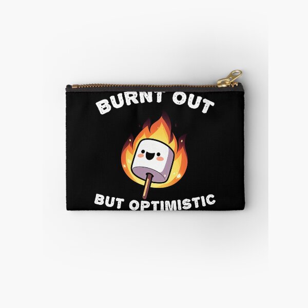 Item preview, Burnt Out But Optimistic designed and sold by Funny Vintage Stickers And T-Shirts.