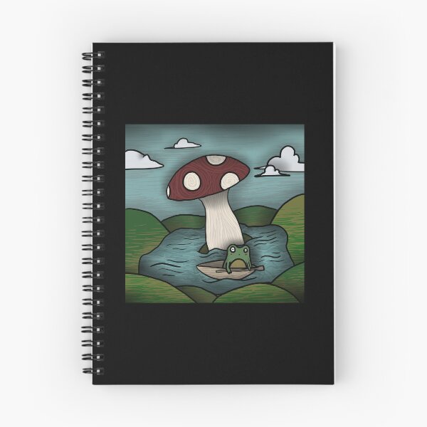Item preview, Gothic Frog Canoeing Under Mushroom designed and sold by Evie Nevada.