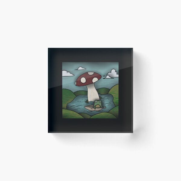 Item preview, Gothic Frog Canoeing Under Mushroom designed and sold by Evie Nevada.