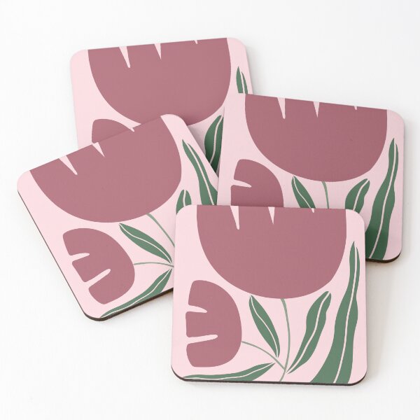Item preview, Dark Pink Abstract Flower Print designed and sold by Living The Vibe.