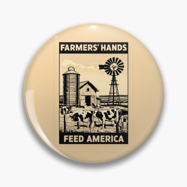 Item preview, Farmers' Hands Feed America Black Cows Brown Fields Barn designed and sold by SplashTastic.