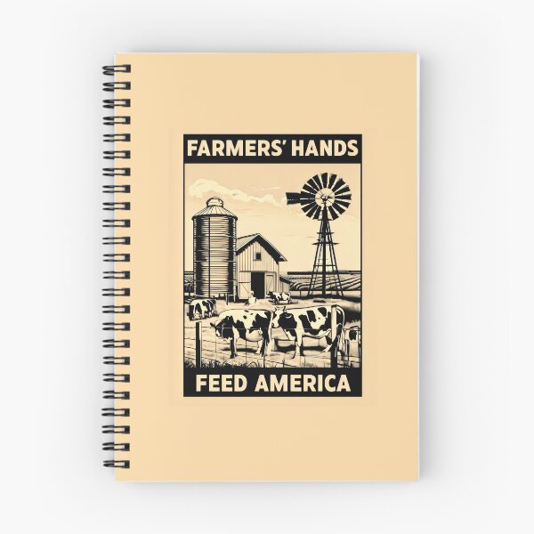 Item preview, Farmers' Hands Feed America Black Cows Brown Fields Barn designed and sold by SplashTastic.