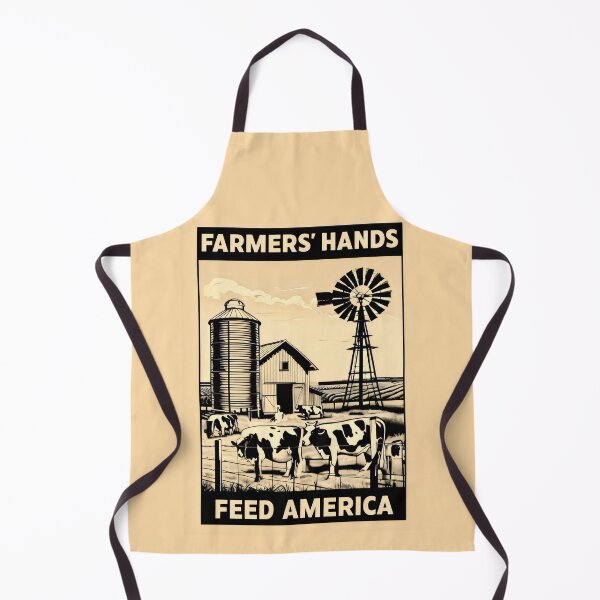 Item preview, Farmers' Hands Feed America Black Cows Brown Fields Barn designed and sold by SplashTastic.