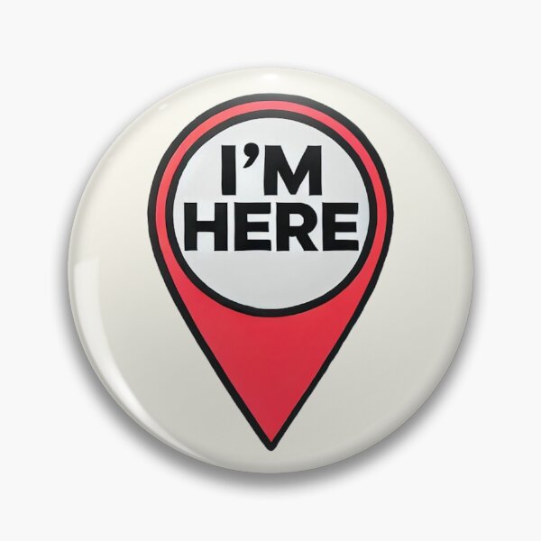 Item preview, I'm Here Location Pin designed and sold by IskandarDesigns.