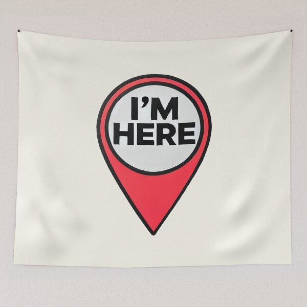 Item preview, I'm Here Location Pin designed and sold by IskandarDesigns.