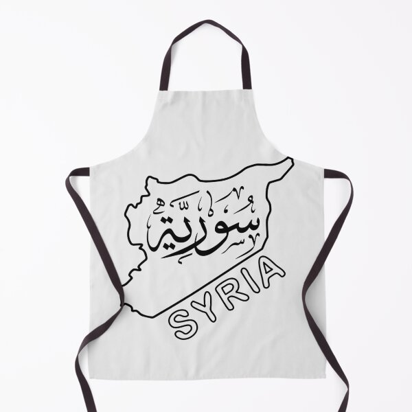 Item preview, Syria Map Black Outline with the word Syria in Arabic and English designed and sold by mashmosh.