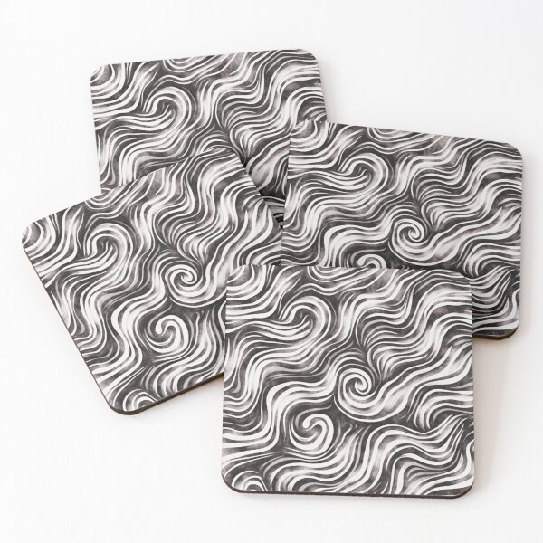 Item preview, Abstract Black and White Swirl Pattern designed and sold by AlienTechs.