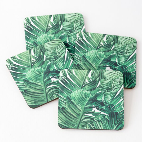 Item preview, Tropical State of Mind | Watercolor Palm Banana Leaves Painting | Botanical Jungle Bohemian Plants designed and sold by 83oranges.com.
