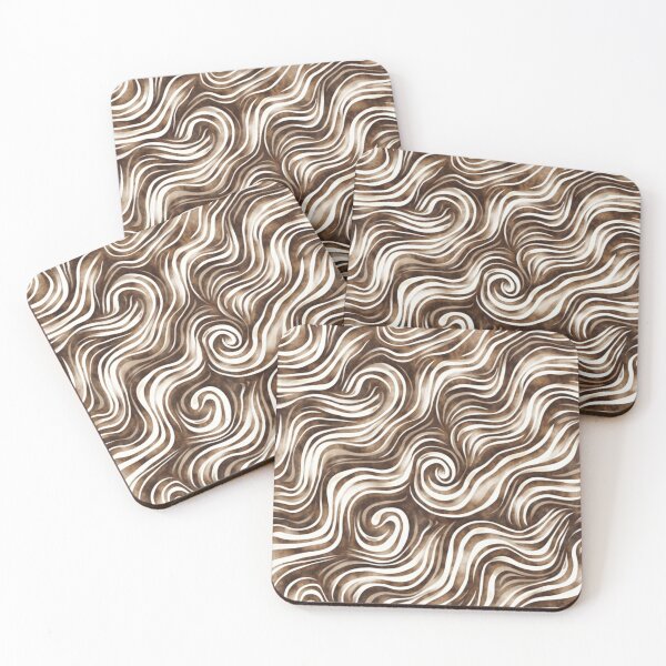 Item preview, Mocha Mousse Swirl Abstract Pattern designed and sold by AlienTechs.