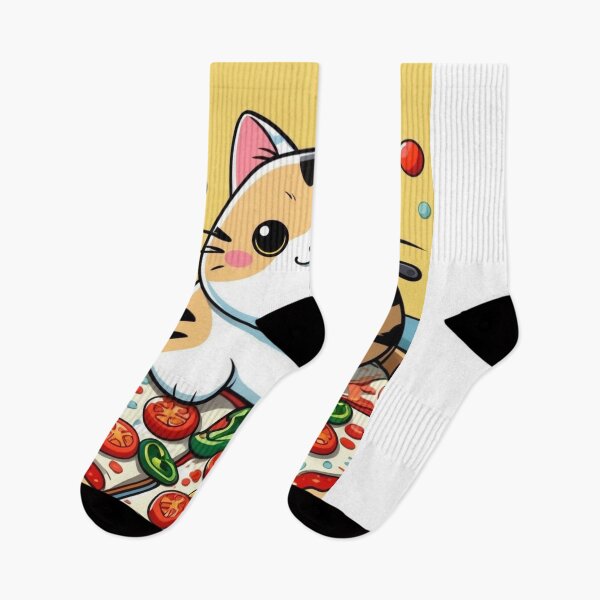 Item preview, Pizza Lover Cat - Cute Kawaii Kitty designed and sold by Spicex2.