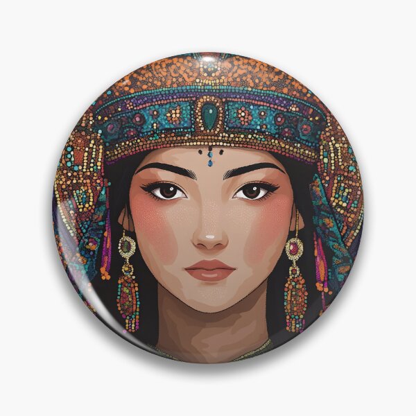Item preview, Elegant portrait of a traditional woman with jewels designed and sold by Artessie.