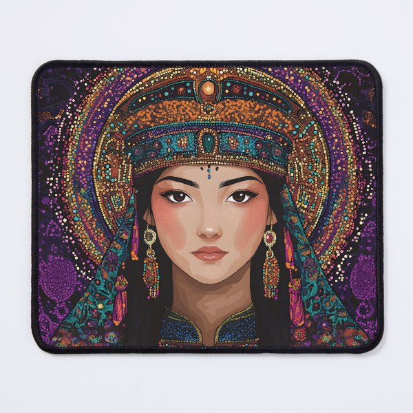 Item preview, Elegant portrait of a traditional woman with jewels designed and sold by Artessie.