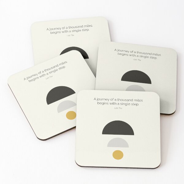 Item preview, Lao Tzu Taoism Thousand Miles Quote Artwork designed and sold by kakarikihill.