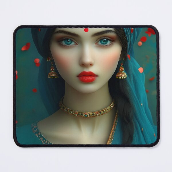 Item preview, Elegant Portrait of a Woman in Traditional Attire designed and sold by Artessie.