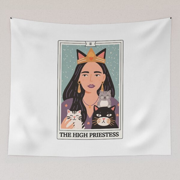 Item preview, Tarot Card - The High Priestess - Witches and Cats designed and sold by Shopatmarlow.