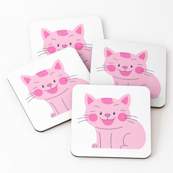 Item preview, smiling pink cat design designed and sold by Arulsanthosh.