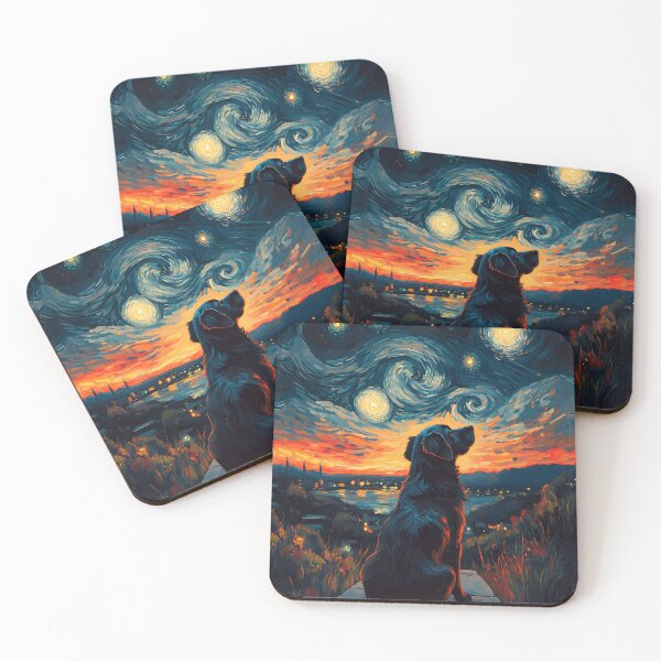 Item preview, Cute Dog with Starry Night designed and sold by mustbewhy.