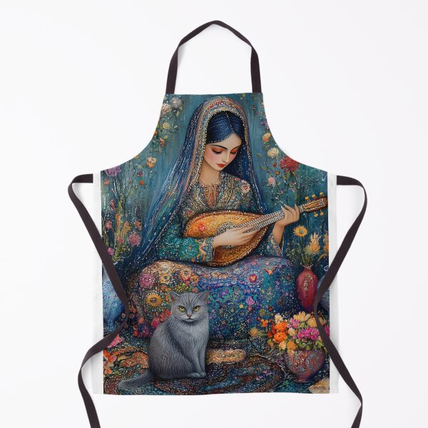 Item preview, Enchanting Musician with a Cat in Vibrant Colors designed and sold by Artessie.