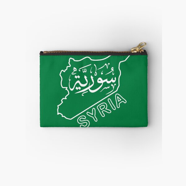 Item preview, Syria Map white Outline with the word Syria in Arabic and English designed and sold by mashmosh.