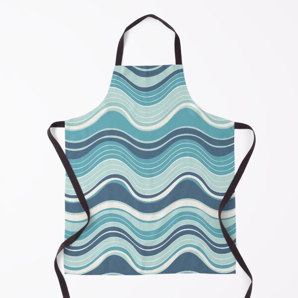 Item preview, Wavy Ocean Pattern – Coastal Living Beach Design with Marine Lif Coastal Living Decor designed and sold by Teemaniac.