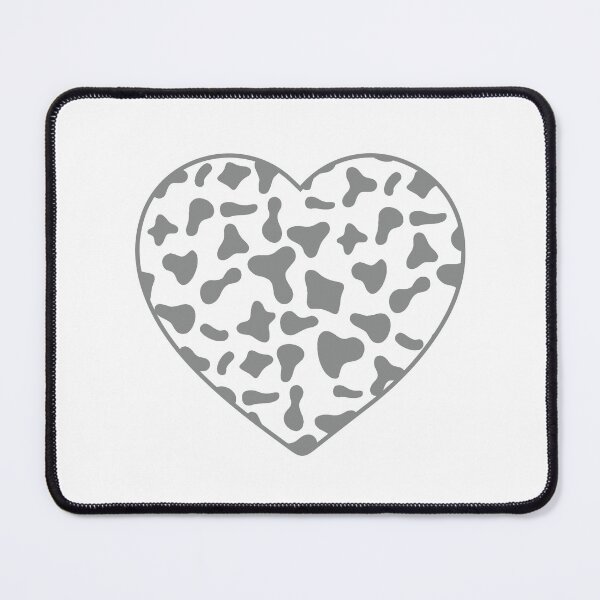 Item preview, Grey Cow Pattern on White Cowhide | Grey Cow Skin Heart designed and sold by PatternPen.